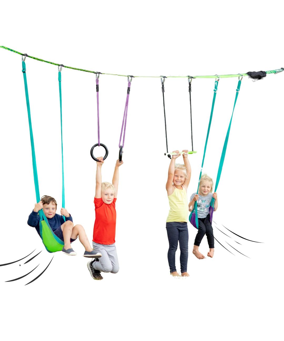 SlackersSwing Line - Turn Healthy Trees Into The Perfect Backyard Swingset - slackers Tree Swing Line Kit - Great Tree Swing Addition to Any Yard - Recommended for Ages 3+