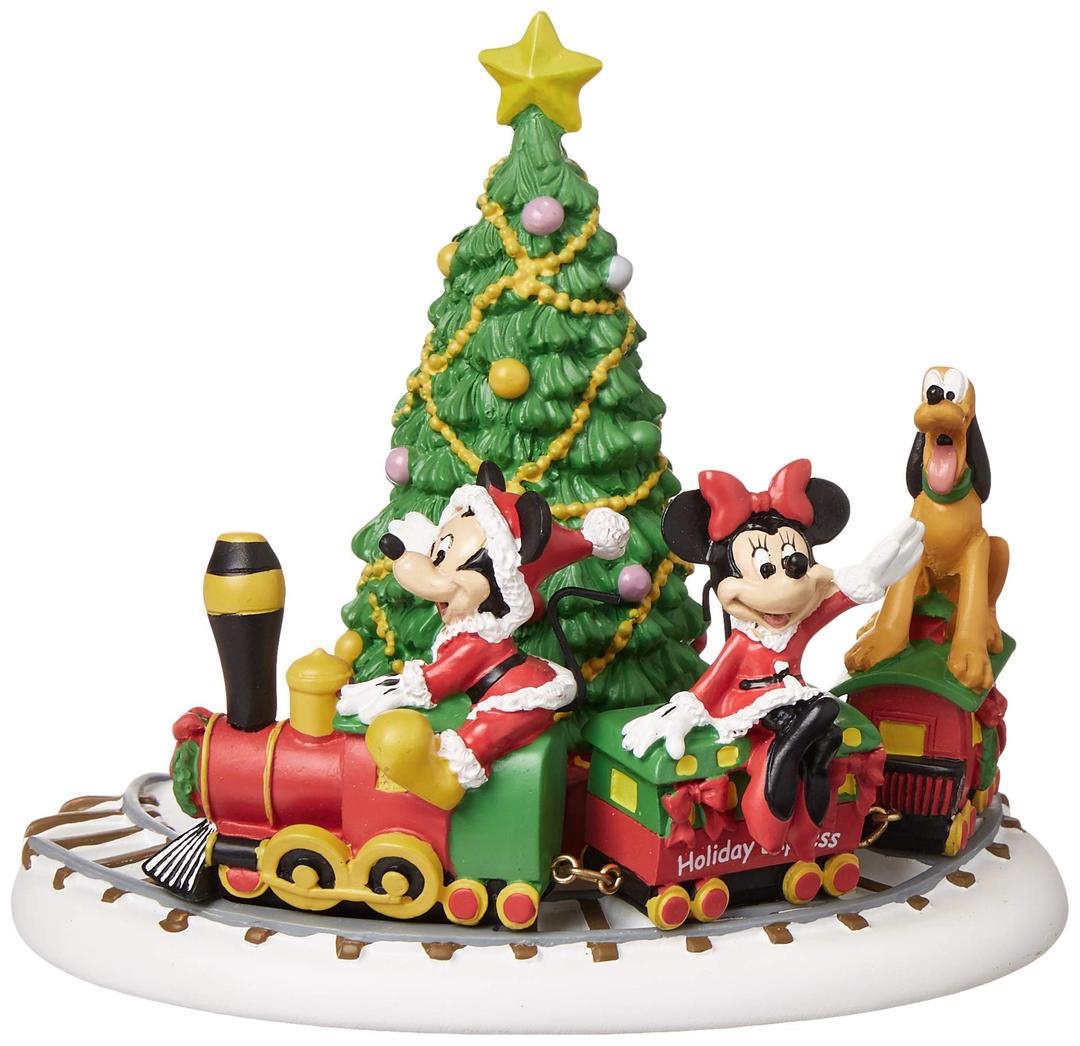 Department 56Disney Village Miniature Display Piece Mickey's Holiday Express, 4.75 Inch, Multicolor