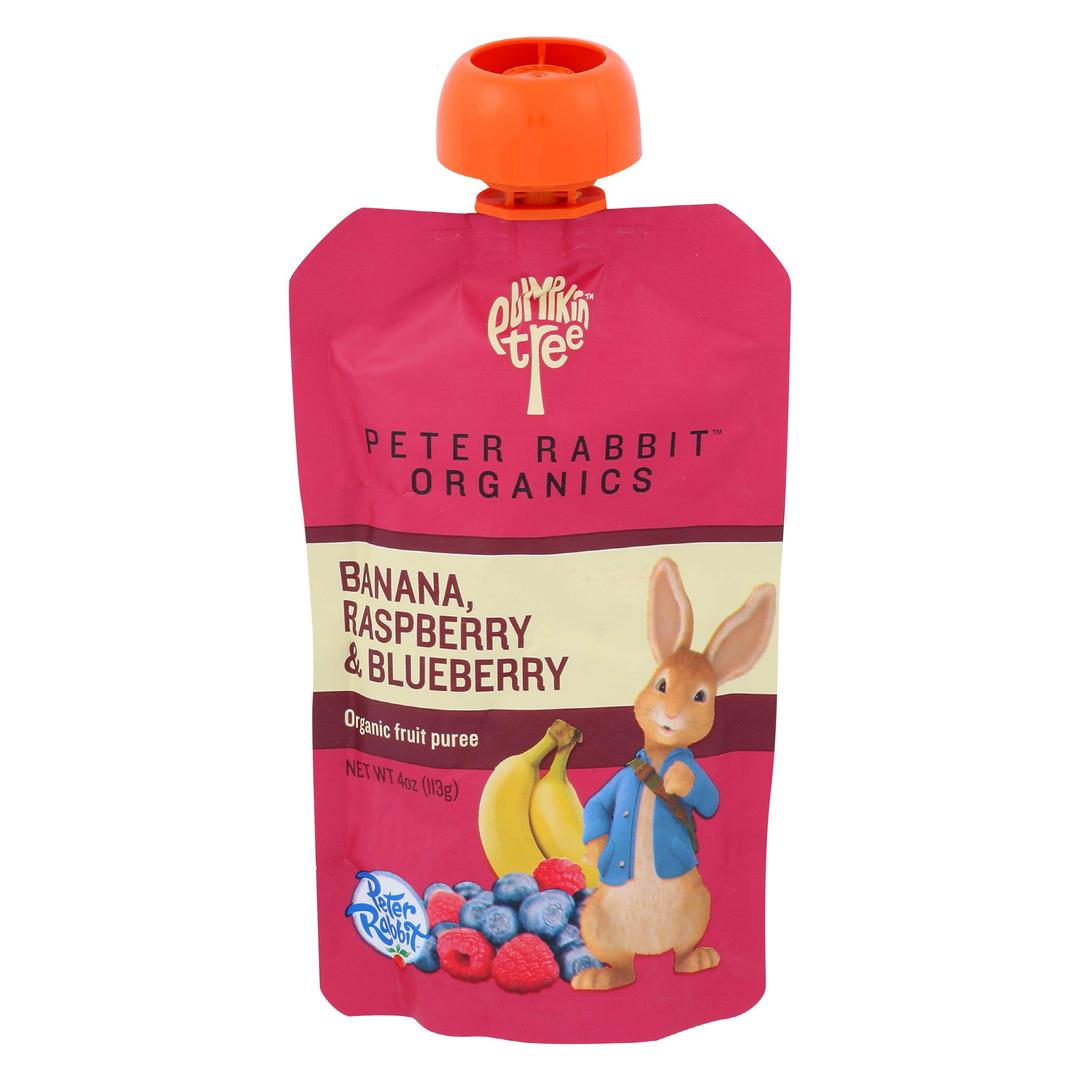 Peter Rabbit Organics Baby Raspberry Banana Blueberry, 4 oz