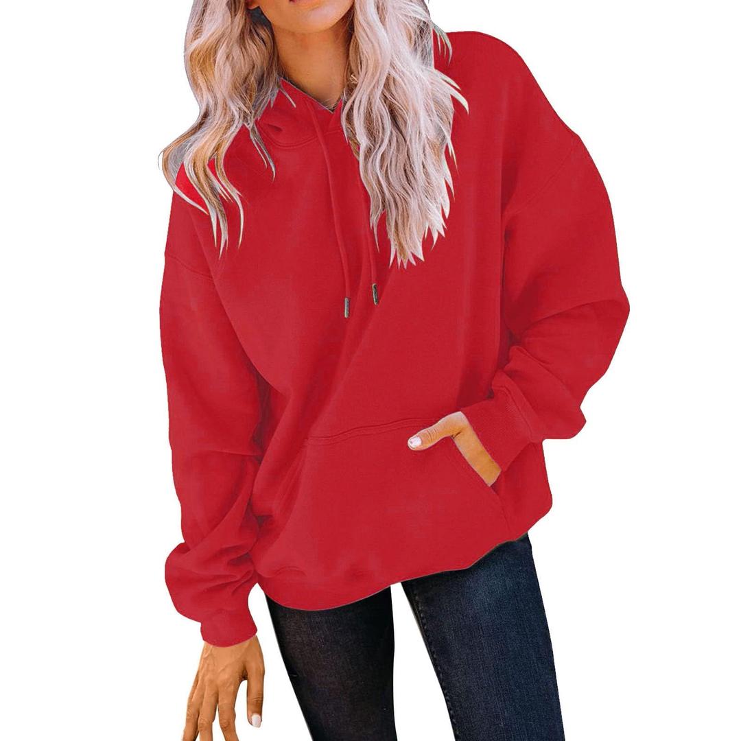 AMDOLEsweatshirts for women uk Long Sleeve Fashion Rope Pullover Hoodie Top Sweatshirt Women Petite Length