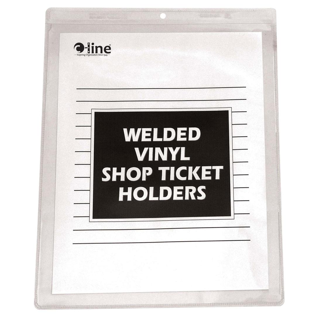 C-LineVinyl Shop Ticket Holders, Both Sides Clear, 8.5 x 11 Inches, 50 per Box (80911)