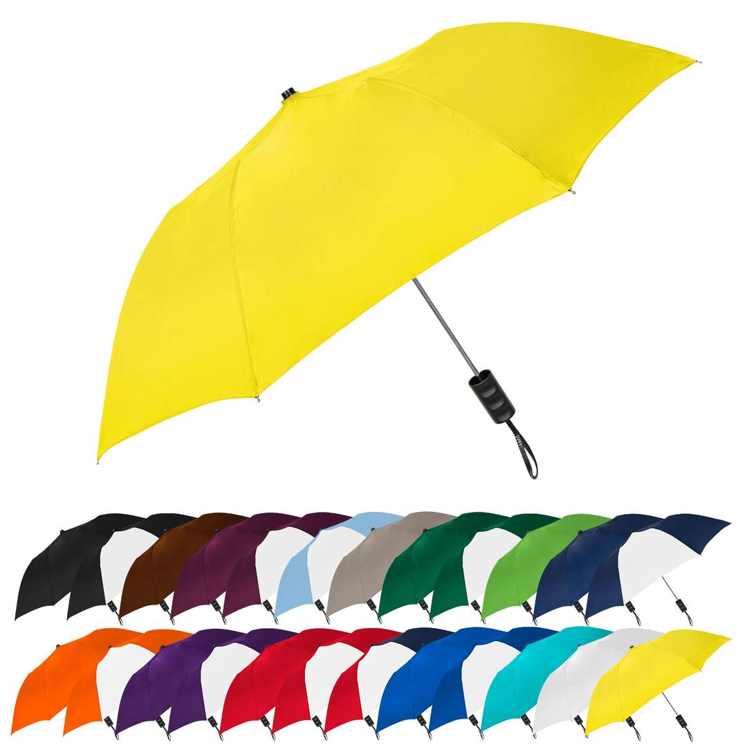 STROMBERGBRAND UMBRELLASThe Spectrum Popular Style 42" Automatic Open Compact Travel Umbrella for Rain, Wind & Sun, Sturdy Lightweight Small Portable Folding Umbrella for Men and Women