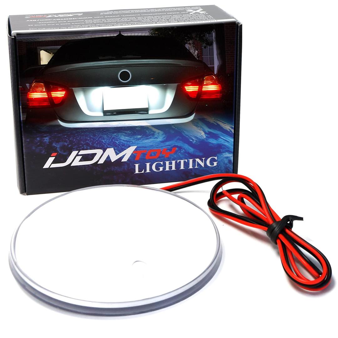 iJDMTOY Compatible With BMW Front Hood or Rear Trunk Lid, Xenon White 3.25-Inch 82mm Roundel LED Emblem Background Illumination Lighting Kit