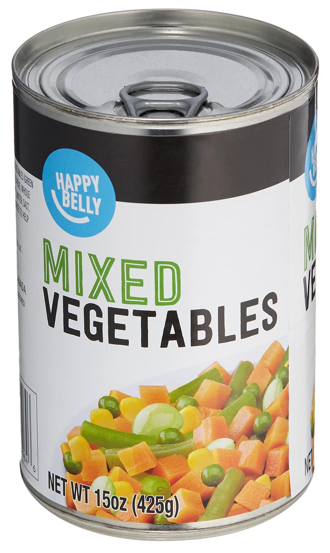 Amazon Brand - Happy Belly Mixed Vegetables, 15 Ounce (Pack of 1)