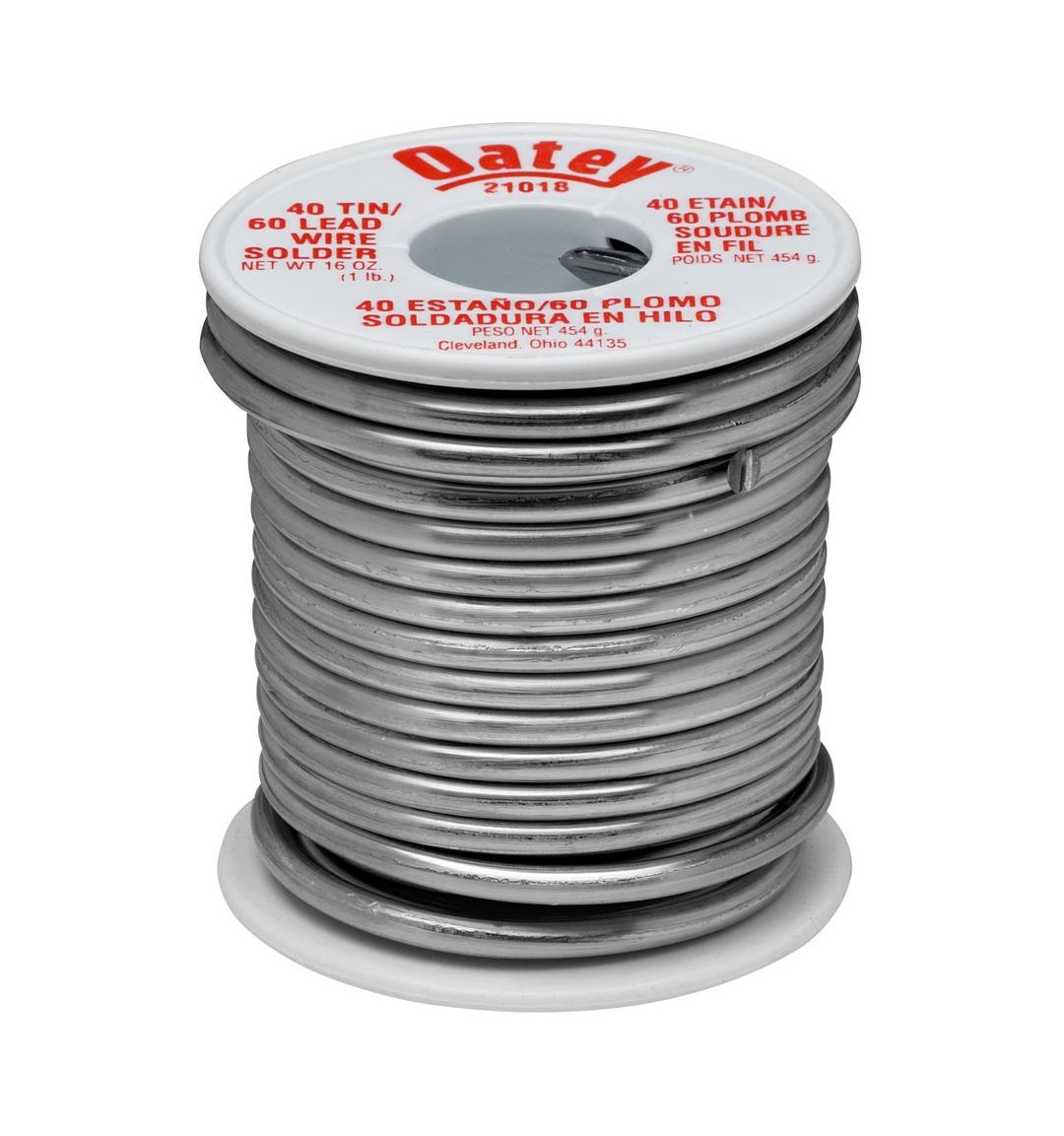 Oatey21018 40/60, 0.125-Inch ga. -1 lb, Gray Wire Solder