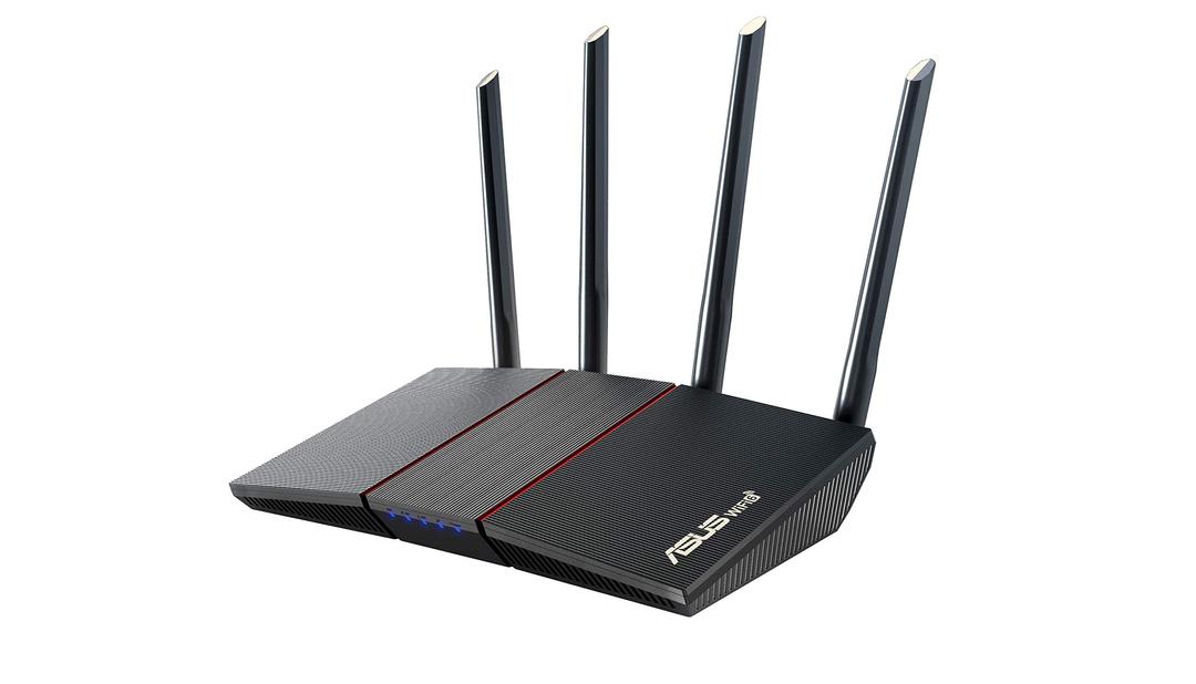 ASUS RT-AX55 AX1800 Dual Band WiFi 6 Gigabit Router, 802.11ax, Lifetime internet security, Parental Control, Mesh WiFi support, MU-MIMO, OFDMA, 4 Gigabit LAN Ports, Beamforming