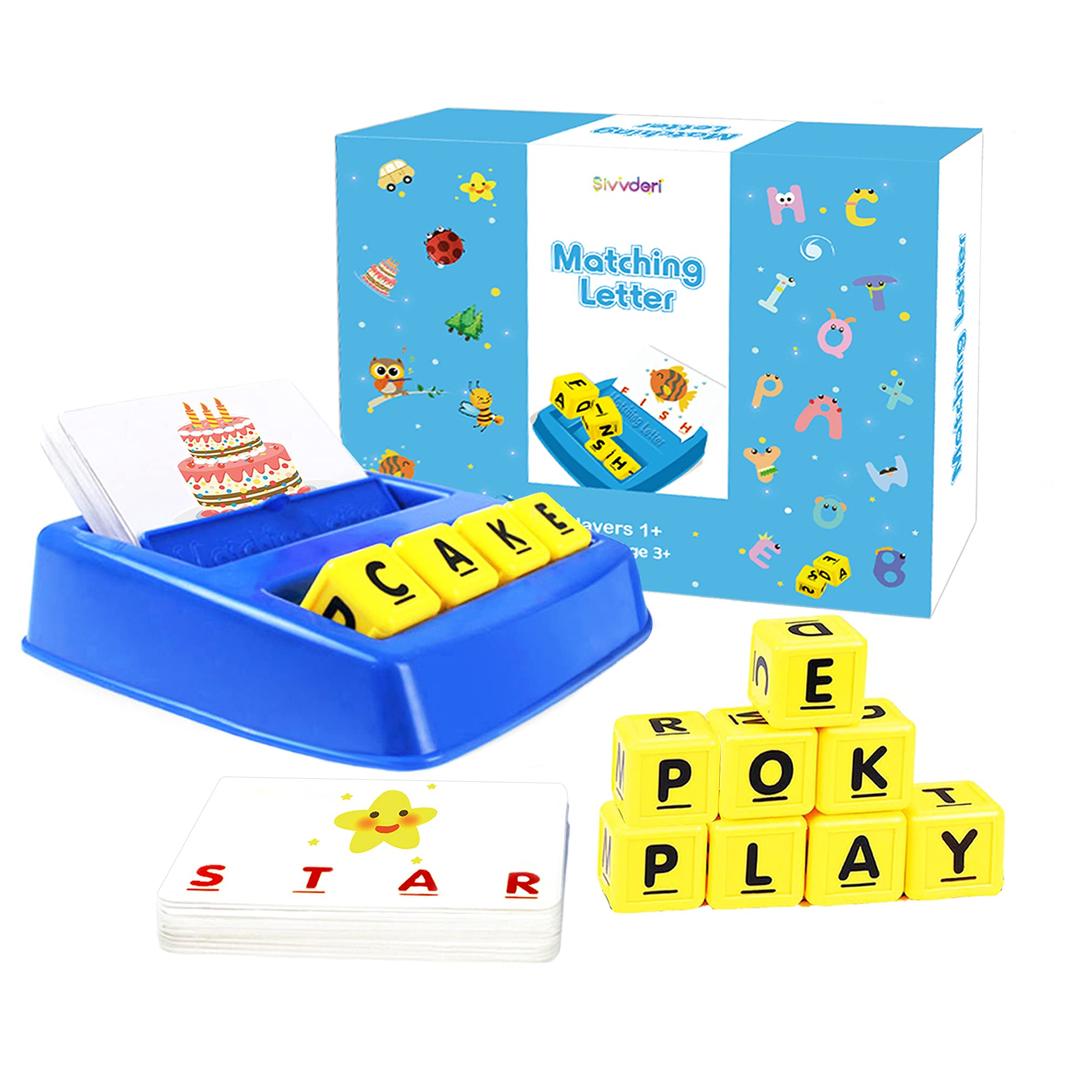 Educational Toys for 3 4 5 Year Old Boys Girls, Matching Letter Game Preschool Learning Activities for Kids Ages 3-8 Years Old Ideal Gift for Toddler