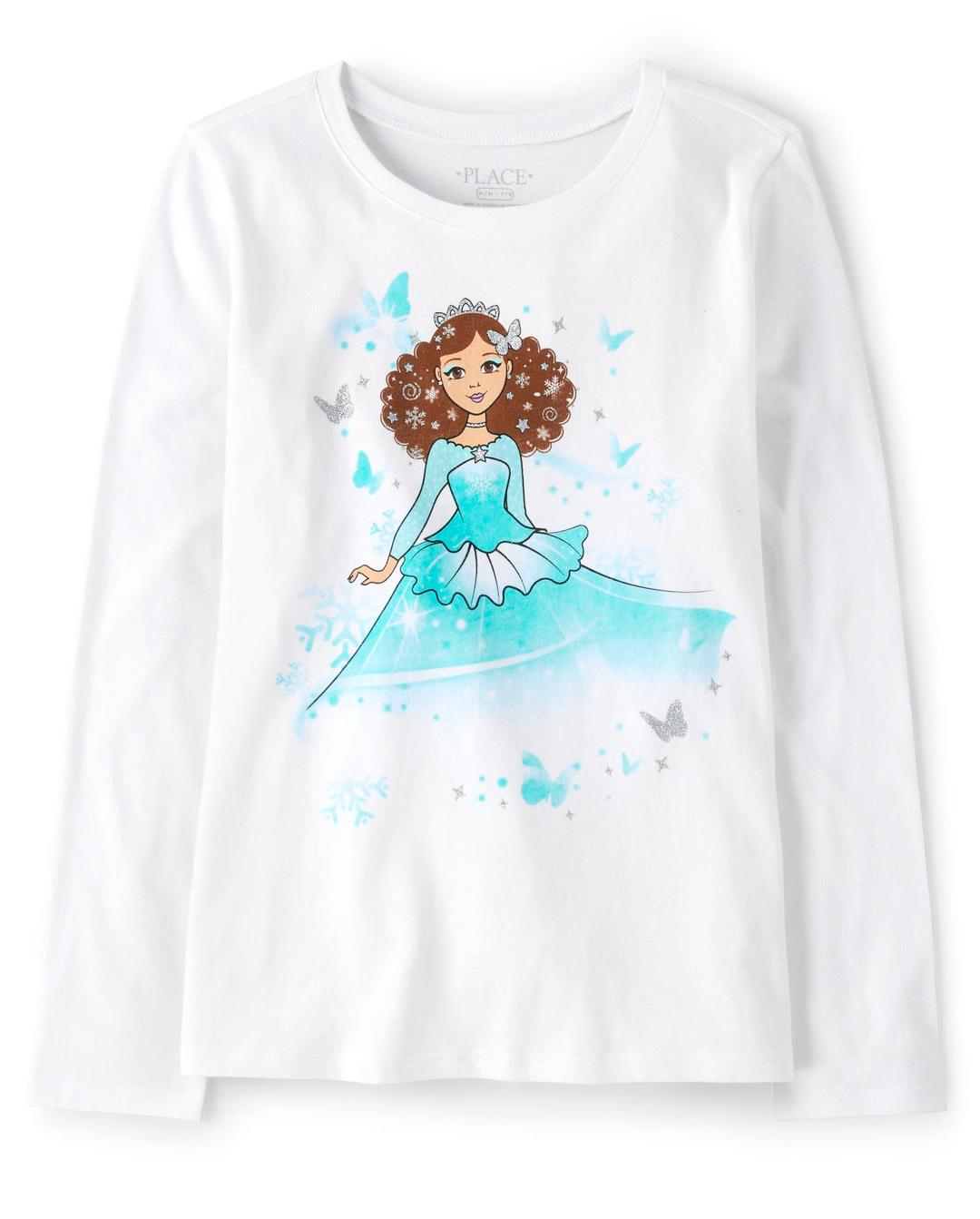 The Children's Placegirls Flower Unicorn Long Sleeve Graphic Tee