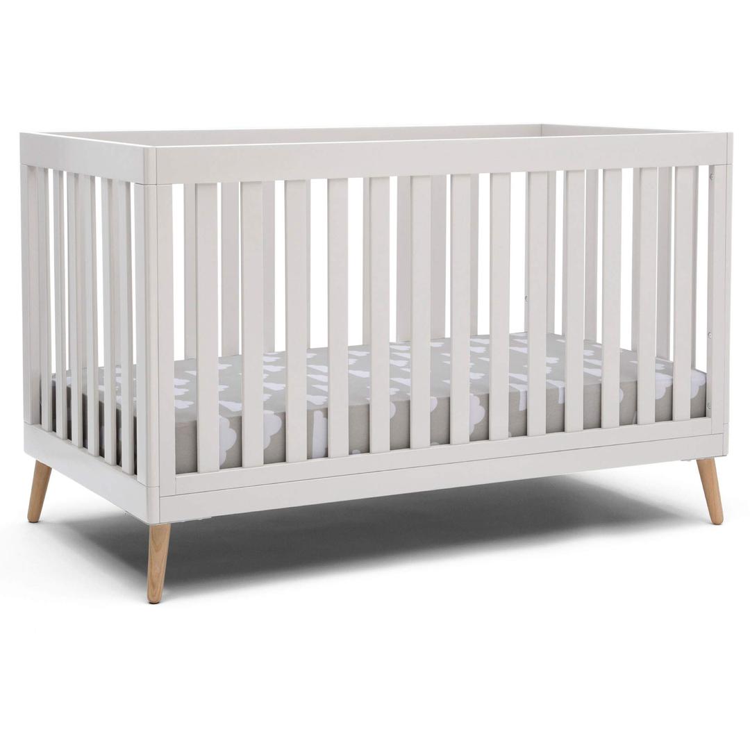 Delta ChildrenEssex 4-in-1 Convertible Baby Crib, Bianca White with Natural Legs