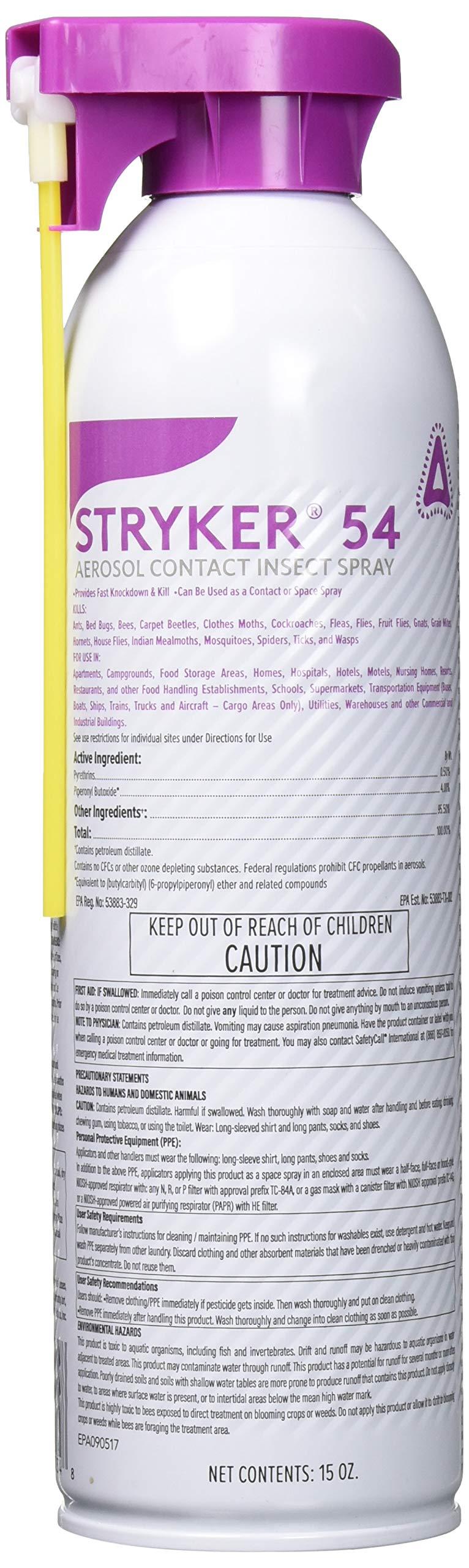 Control Solutions Inc. 82770003 Stryker 54 Contact Insect Spray, 15 Ounce (Pack of 1), Clear Aerosol