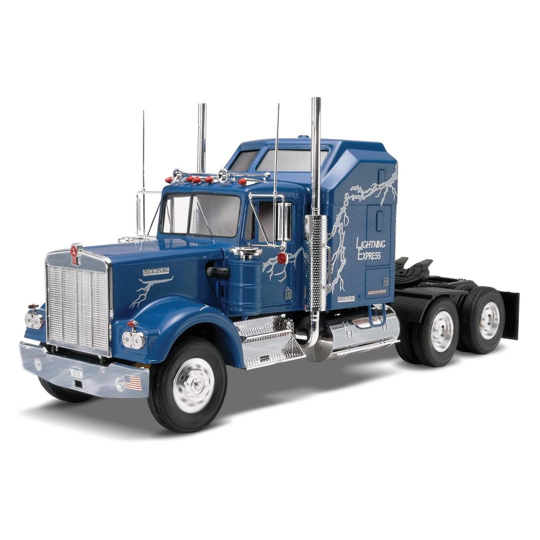 Revell 85-1507 Kenworth 900 Aerodyne Tractor 1:25 Scale 115-Piece Skill Level 4 Model Building Truck Kit, Blue, 12 years old and up