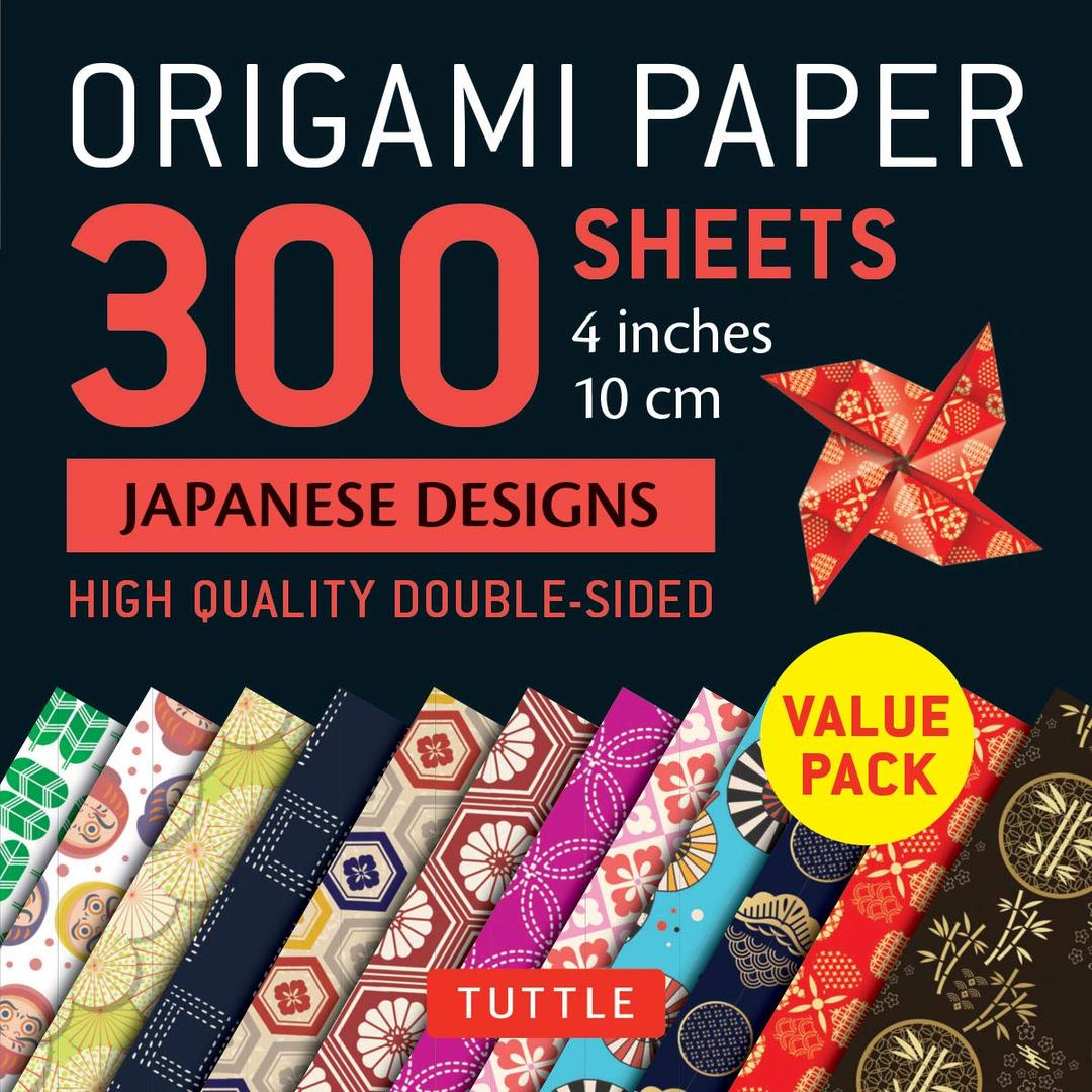 Origami Paper 300 sheets Japanese Designs 4" (10 cm): Tuttle Origami Paper: Double-Sided Origami Sheets Printed with 12 Different Designs