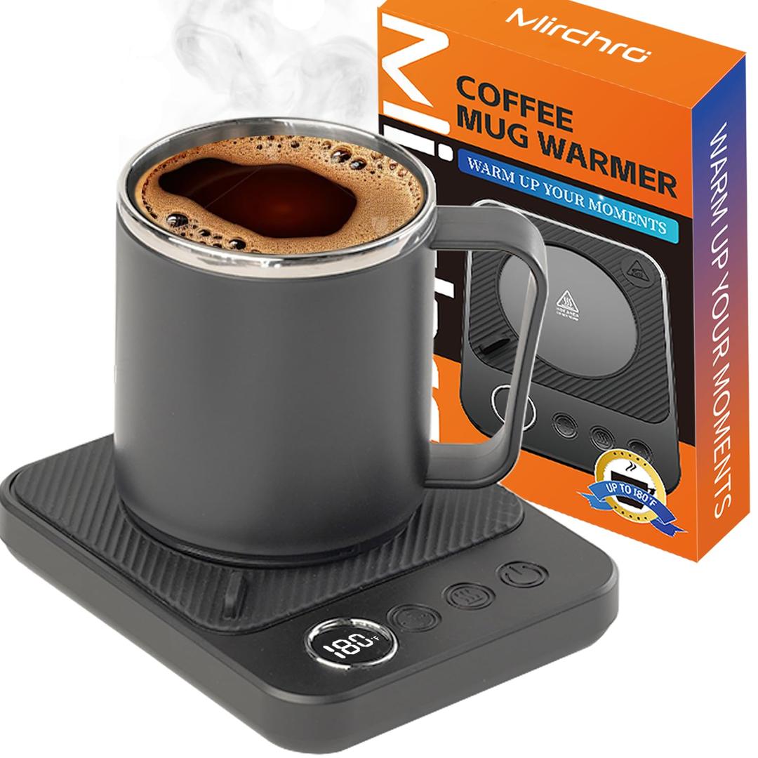 Coffee Mug Warmer - 36W Mug Warmer for Desk with Temperature Display, 1-12H Timer & 6 Temperature Settings, Fast Heating, Auto Shut Off, Smart Coffee Cup Warmer for Beverage, Coffee, Tea, Milk, Coco