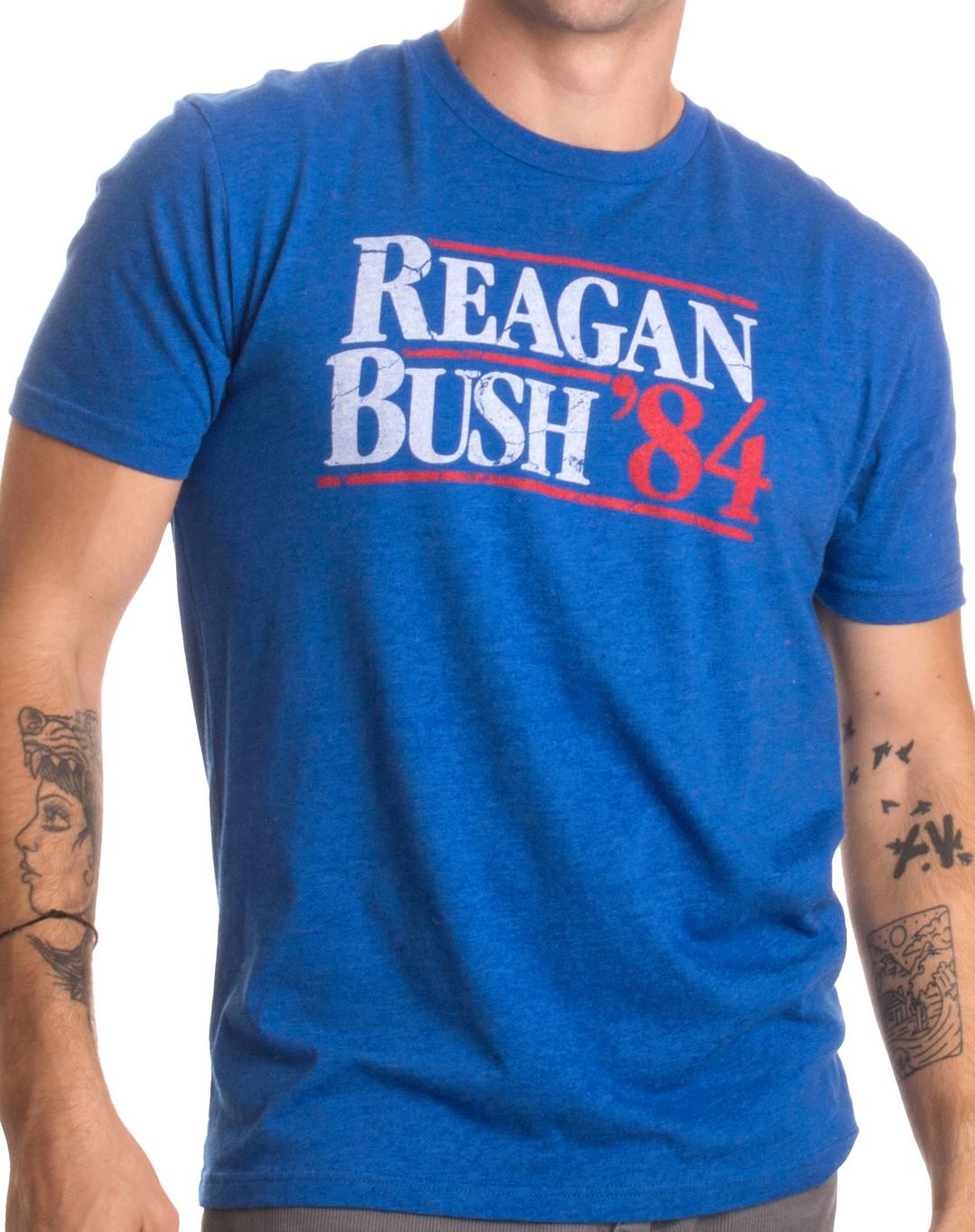 Reagan Bush '84 | Vintage Style Conservative Republican GOP Unisex T-Shirt