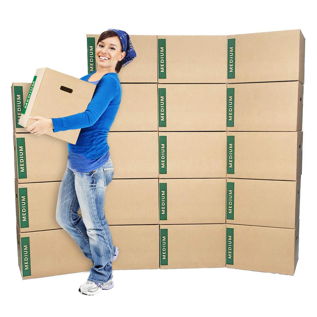 Medium Moving Boxes with Handles Pack of 20 – 18"x14"x12" – Cheap Cheap Moving Boxes