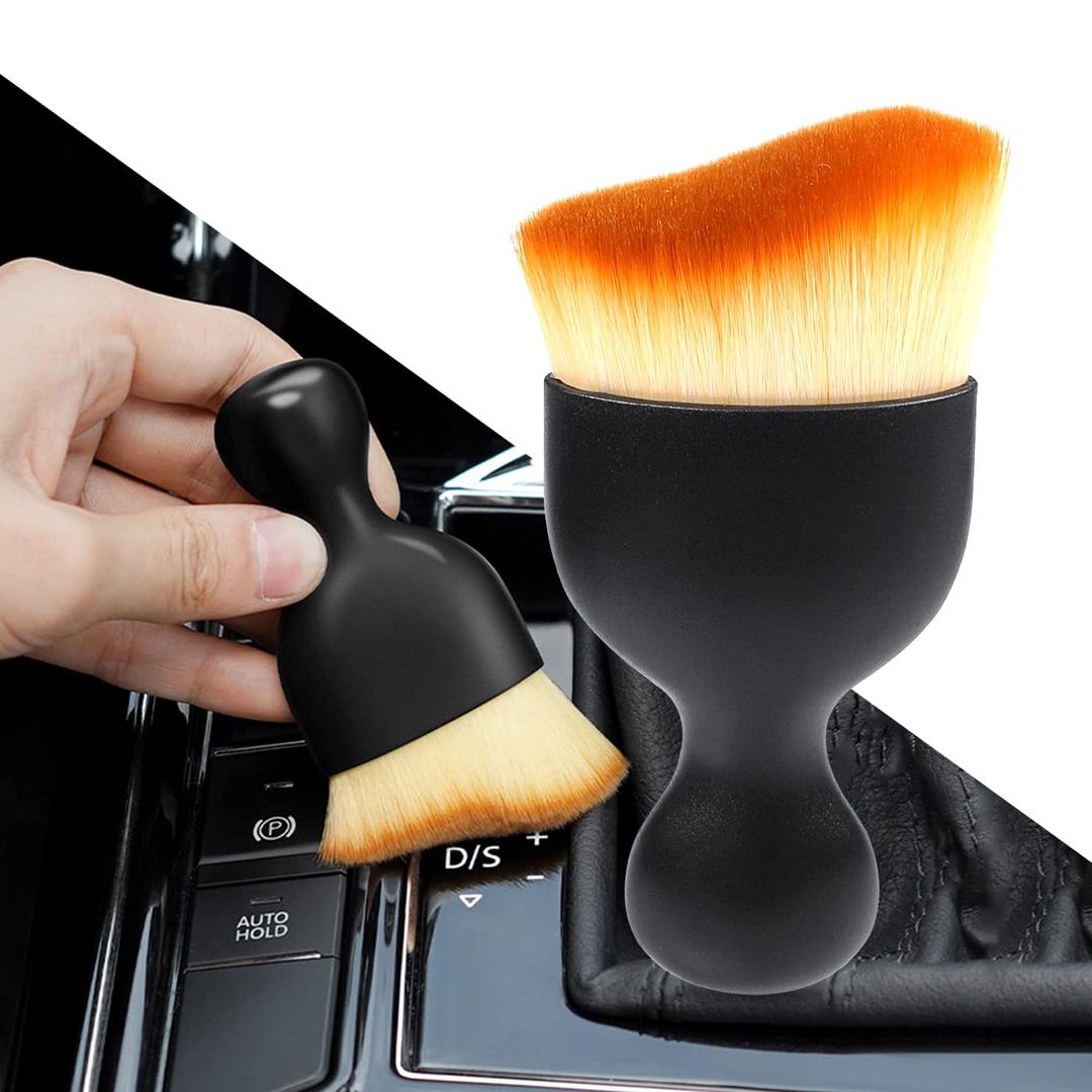 OuzorpCar Interior Dust Brush, Car Detailing Brush, Soft Bristles Detailing Brush Dusting Tool for Automotive Dashboard, Air Conditioner Vents, Leather, Computer,Scratch Free