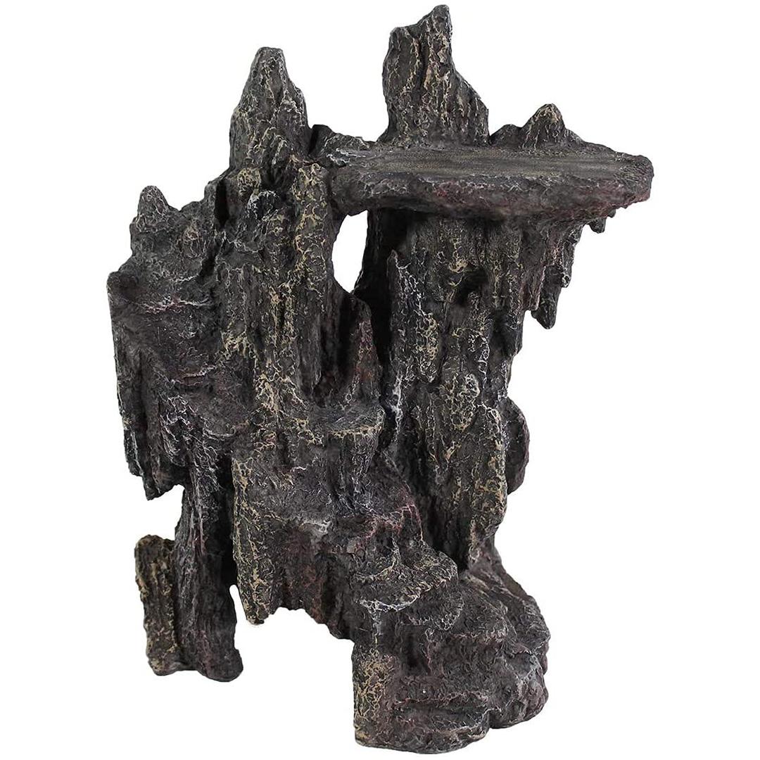 Penn-Plax Reptology Shale Step Ledge Cave Hideout - Aquarium & Terrarium Decoration - for Fish, Reptiles, Amphibians, and Small Animals - Large 2 (REP189)