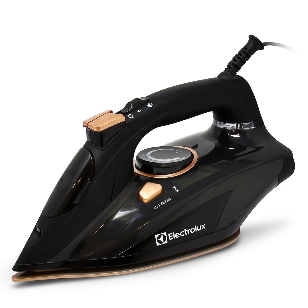 ElectroluxProfessional Steam Iron for Clothes, 1700-Watts Powerful Clothing Iron Steamer with Rapid Heat, Adjustable Steamer, Titanium Infused Ceramic Soleplate - Black, Large