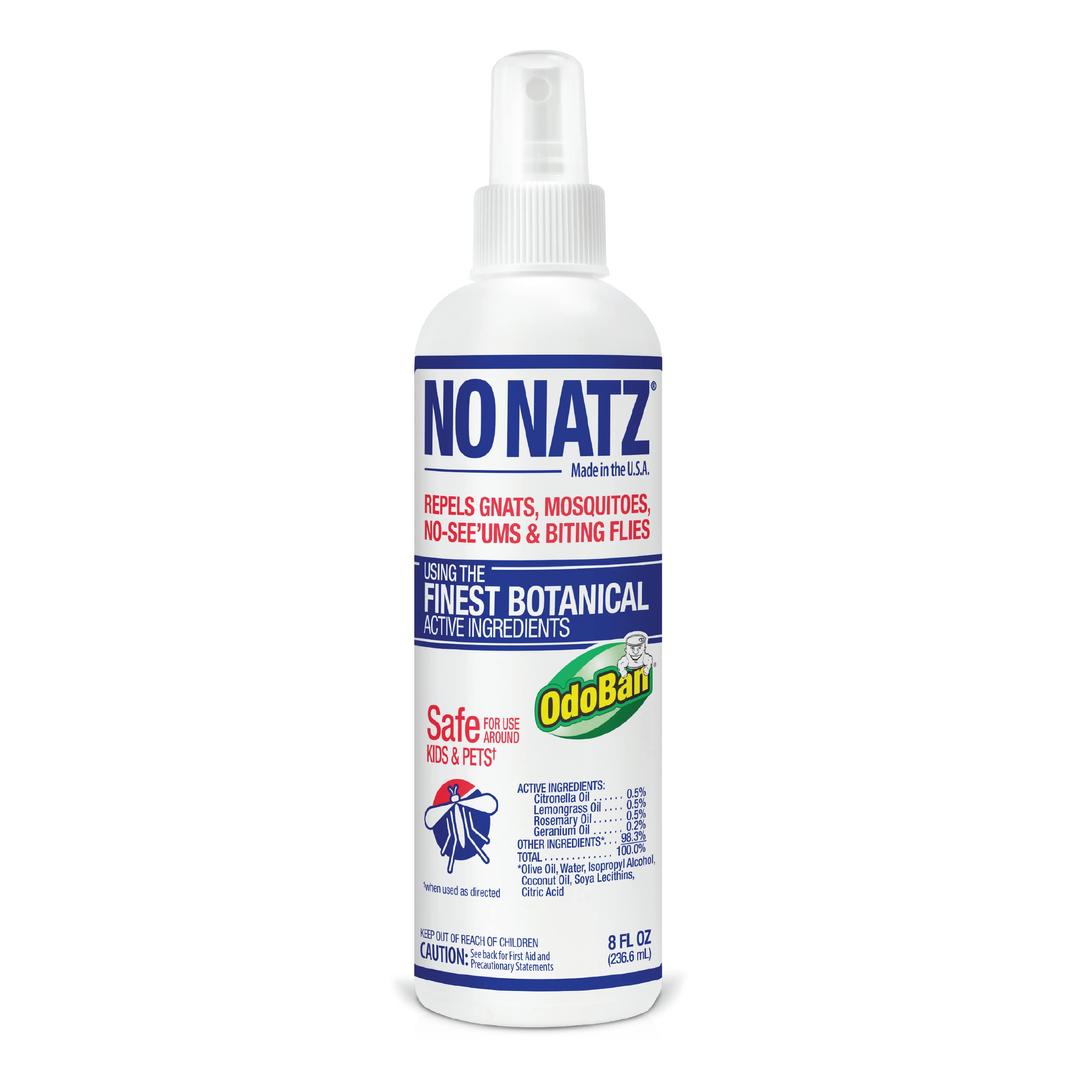 No Natz Botanical Bug Repellant, Effective for Gnat, Mosquito, and Biting Flies, Hand-Crafted and DEET-Free, Non-Greasy Formula, 8 Ounce Spray Bottle