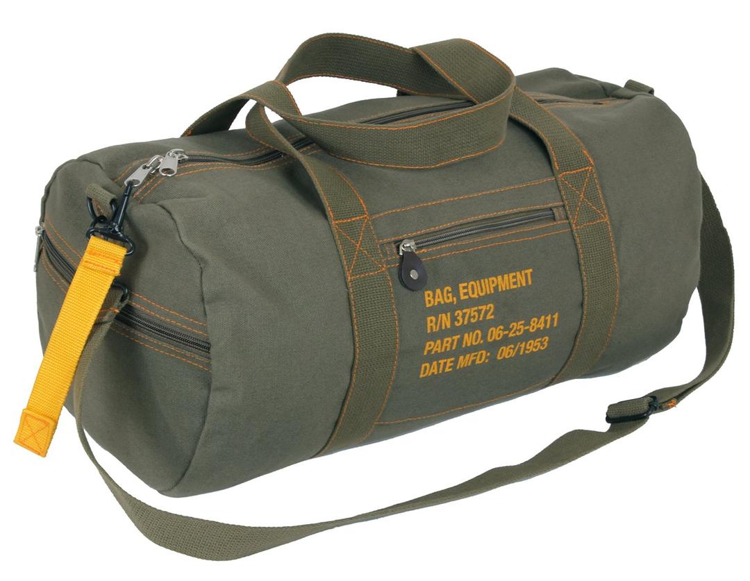 Rothco Canvas Equipment Duffle Bag – Travel & Gym Bag with Heavyweight Cotton Canvas Material – Great for Storing Gear, Clothing, and More – Olive Drab - 19"