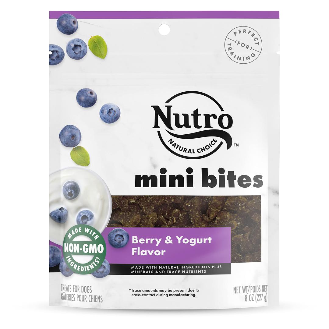 NutroMini Bites Dog Treats Berry & Yogurt Flavor, 8 oz. Bag