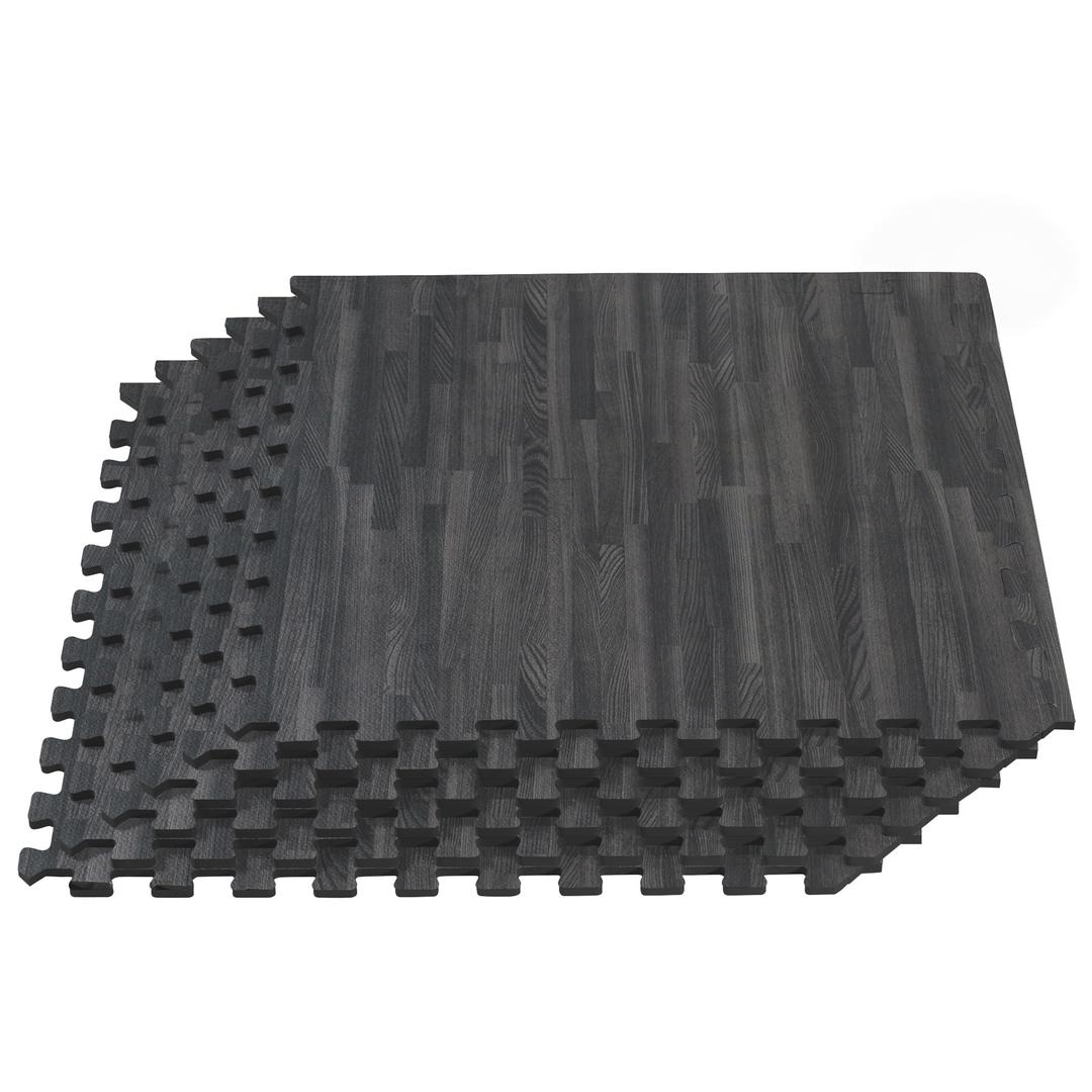 Forest Floor 3/8 Inch Thick Printed Foam Tiles, Premium Wood Grain Interlocking Foam Floor Mats, Anti-Fatigue Flooring – Stylish Flooring Solution