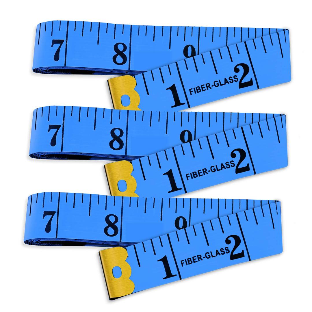 Double Sided Tape Measure, Body Measuring, Tape Measure Sewing for Measuring Weight Loss Medical Body Measurement Sewing Tailor Dressmaker Cloth Ruler with Accurate Measurements (150cm/60inch)