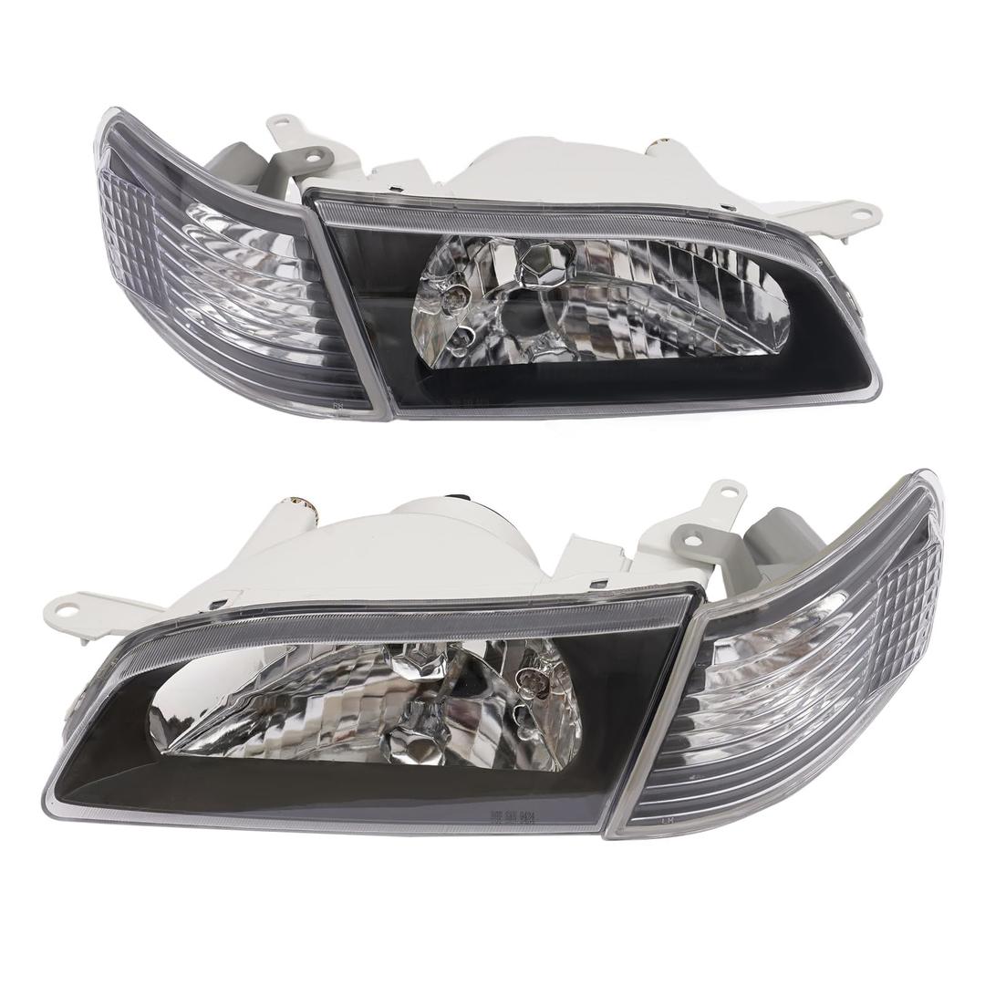 Halogen Type Headlights Compatible with Toyota Tercel 1995-1999,Headlamps Pair Set Driver & Passenger Side, 8111016550, 8115016550