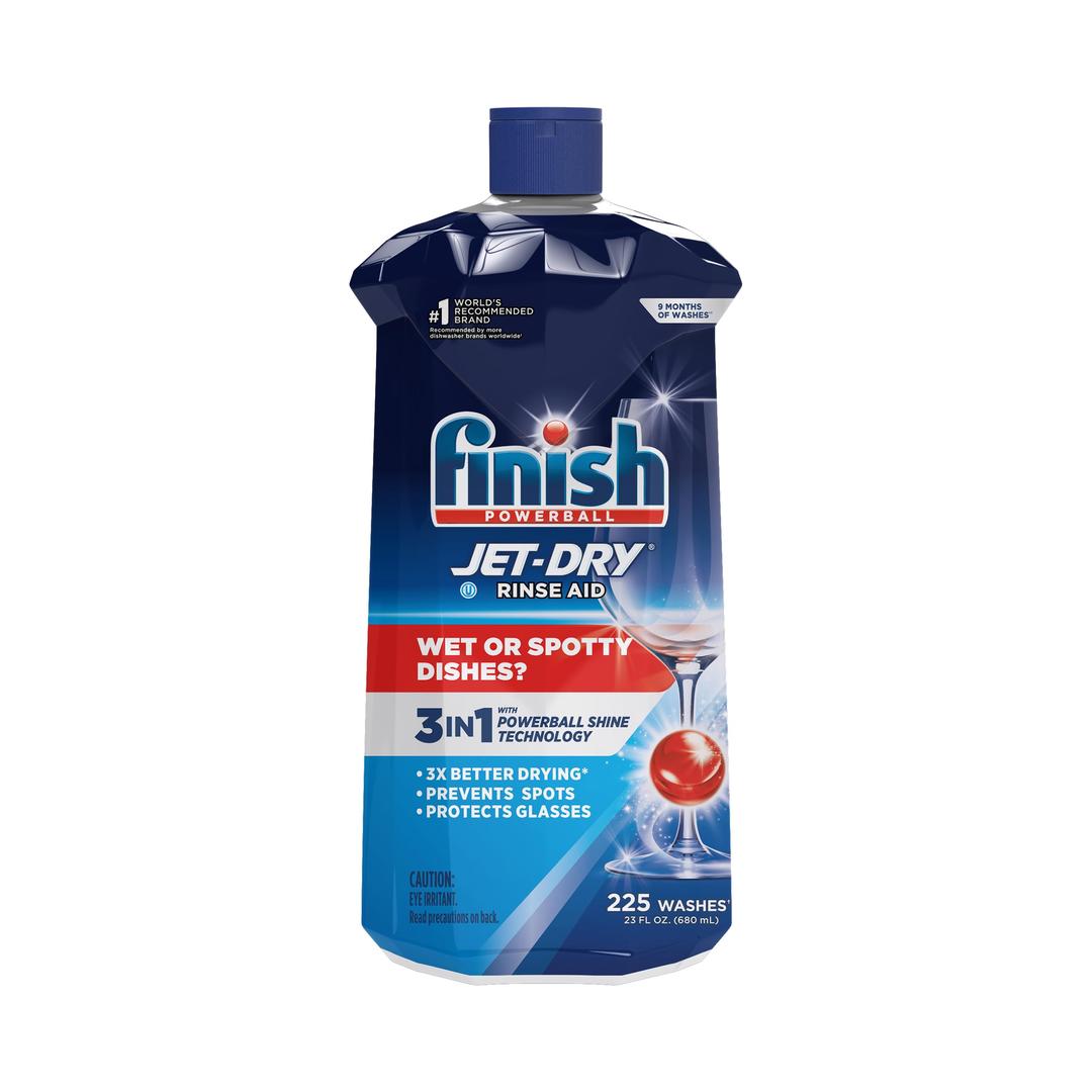 FinishJet-Dry Liquid Rinse Aid, Dishwasher Rinse and Drying Agent, 23 fl oz, Packaging may vary ( Pack of 1 )