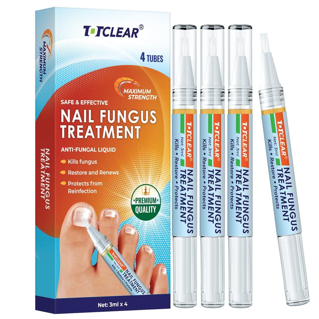 TOTCLEAR Toenail Fungus Treatment, Nail Repair Treatment for Toenail and Fingernail, Renew Damaged Discolored Foot & Toenails, 4 PENS