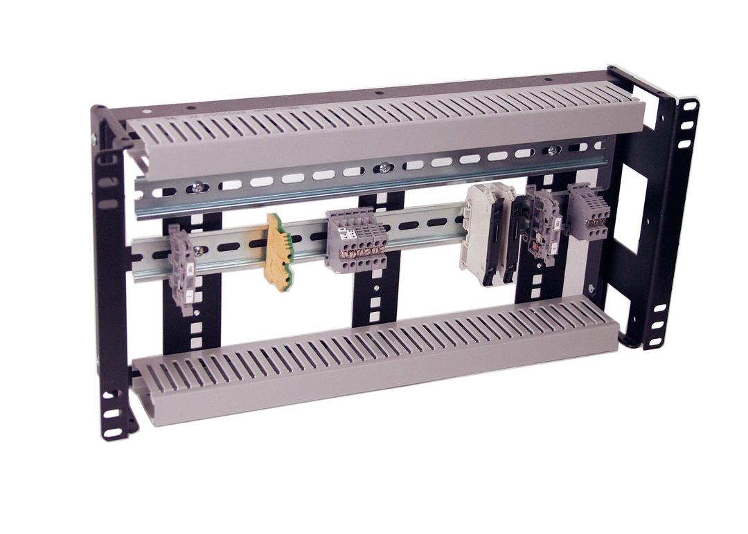 IRP1053D 5U Rackmount 3.78 inch Low Profile DIN Rail Panel for Industrial Standard 19 inch 2-Post Relay Rack or 4-Post Rack Cabinet