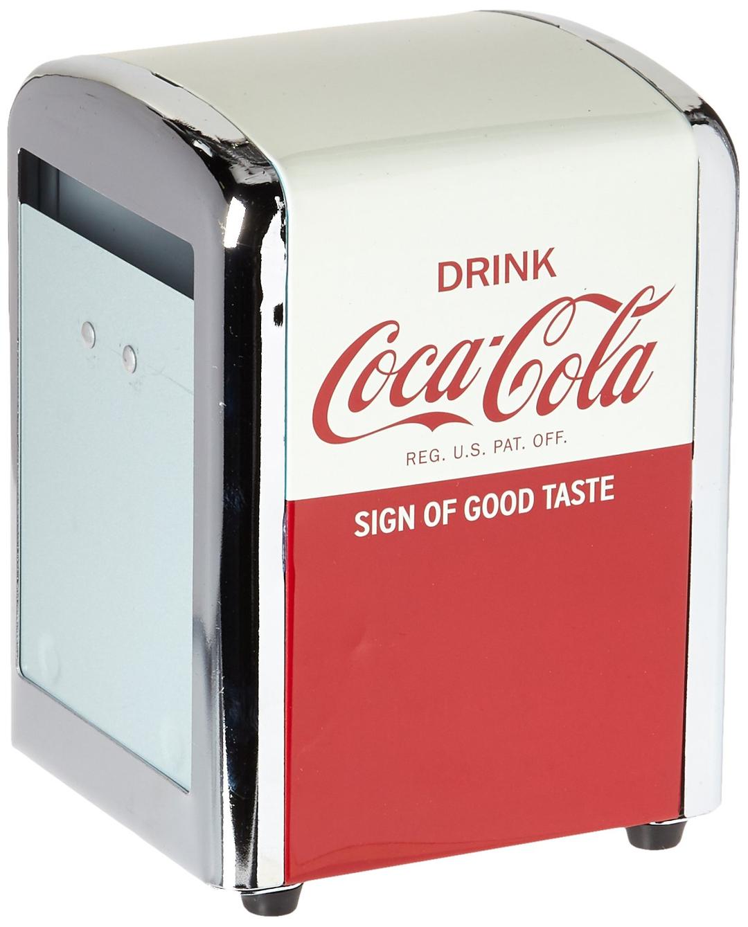 TablecraftCoca-Cola Napkin Dispenser, Half, Red