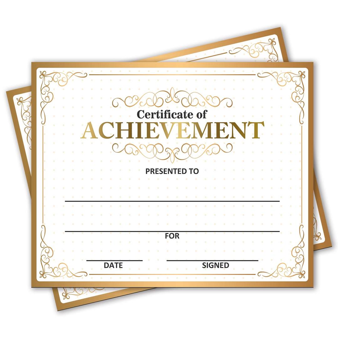 Award Certificates - Certificate of Achievement for Students, School Graduation Ceremony, Kindergarten Preschool certificates of Completion - 25 Award Certificates (aa02)