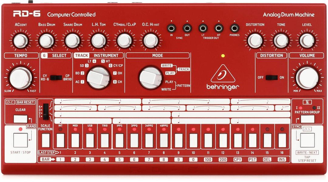 BehringerRD-6 Analog Drum Machine - Red