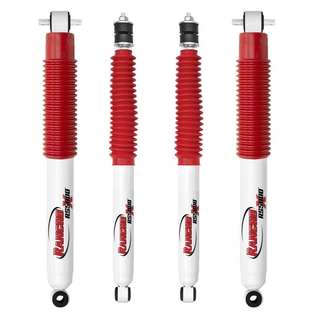 Rancho RS5000X Gas Shocks set compatible with 07-15 Jeep Wrangler JK with 3-4" lift kits