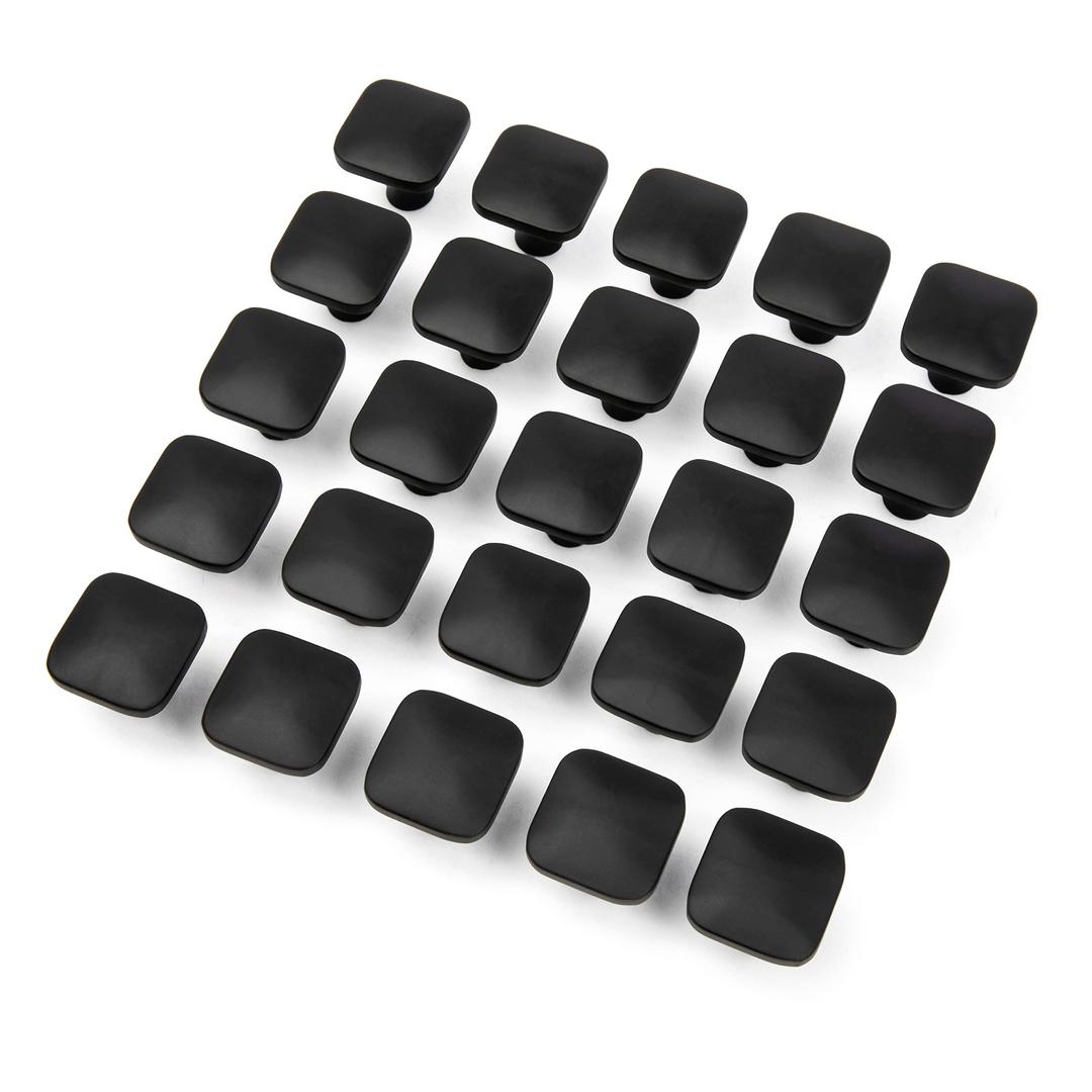 Aviano Collection - Modern and Sleek Cabinet Hardware (Knobs - Matte Black) (25-Pack)