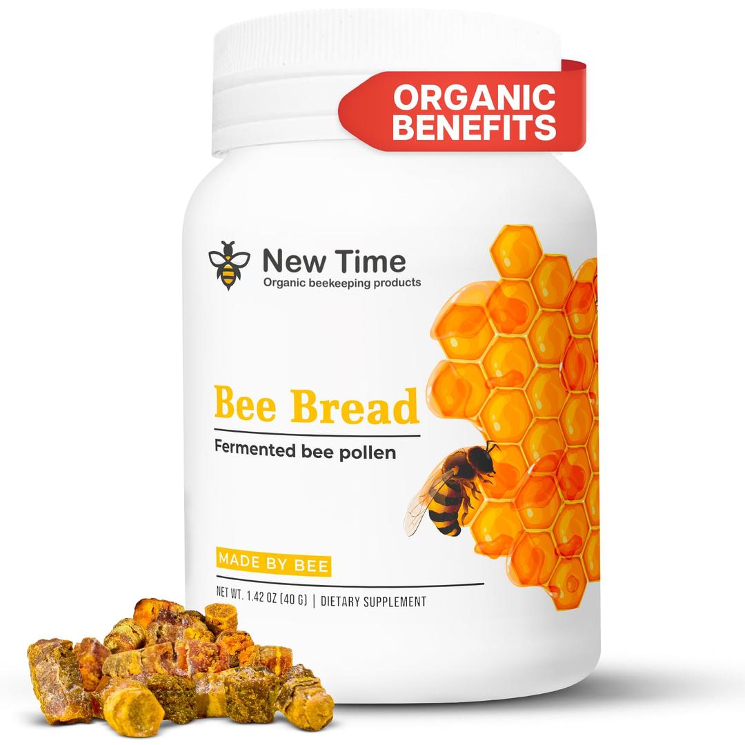 Generic Bread Bee Perga Fermented Bee Pollen 100% Natural and Organic Multivitamin Made by Bee Sour Sweet Flavor, Reminiscent of Honey