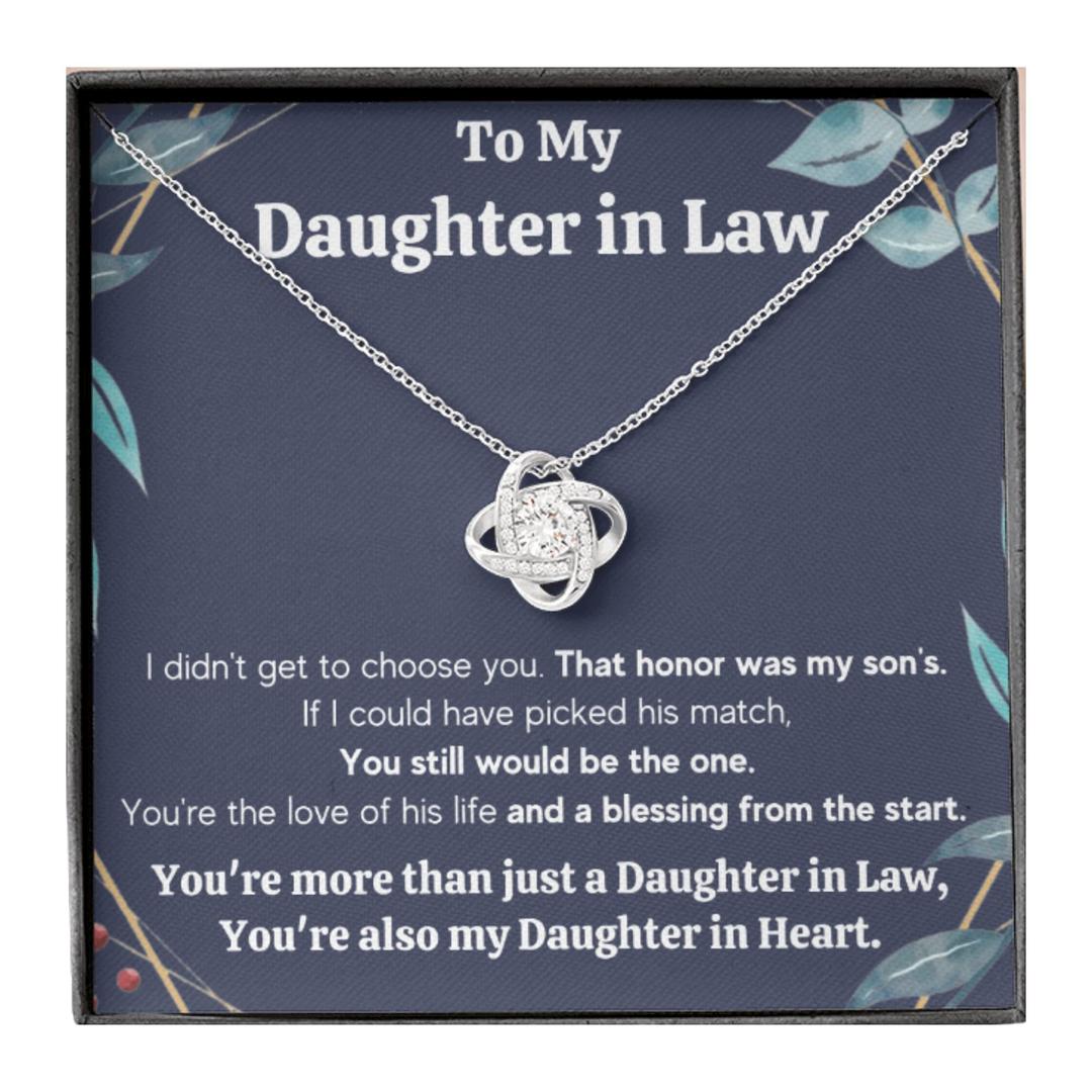 OC9 GiftsDaughter in Law Necklace Gift From Mother in Law To My Daughter in Law Honor Pendant Jewelry with Message Card and Gift Box. Surprise Gift for Daughter in Law. Daughter in Law Gift. Necklace for