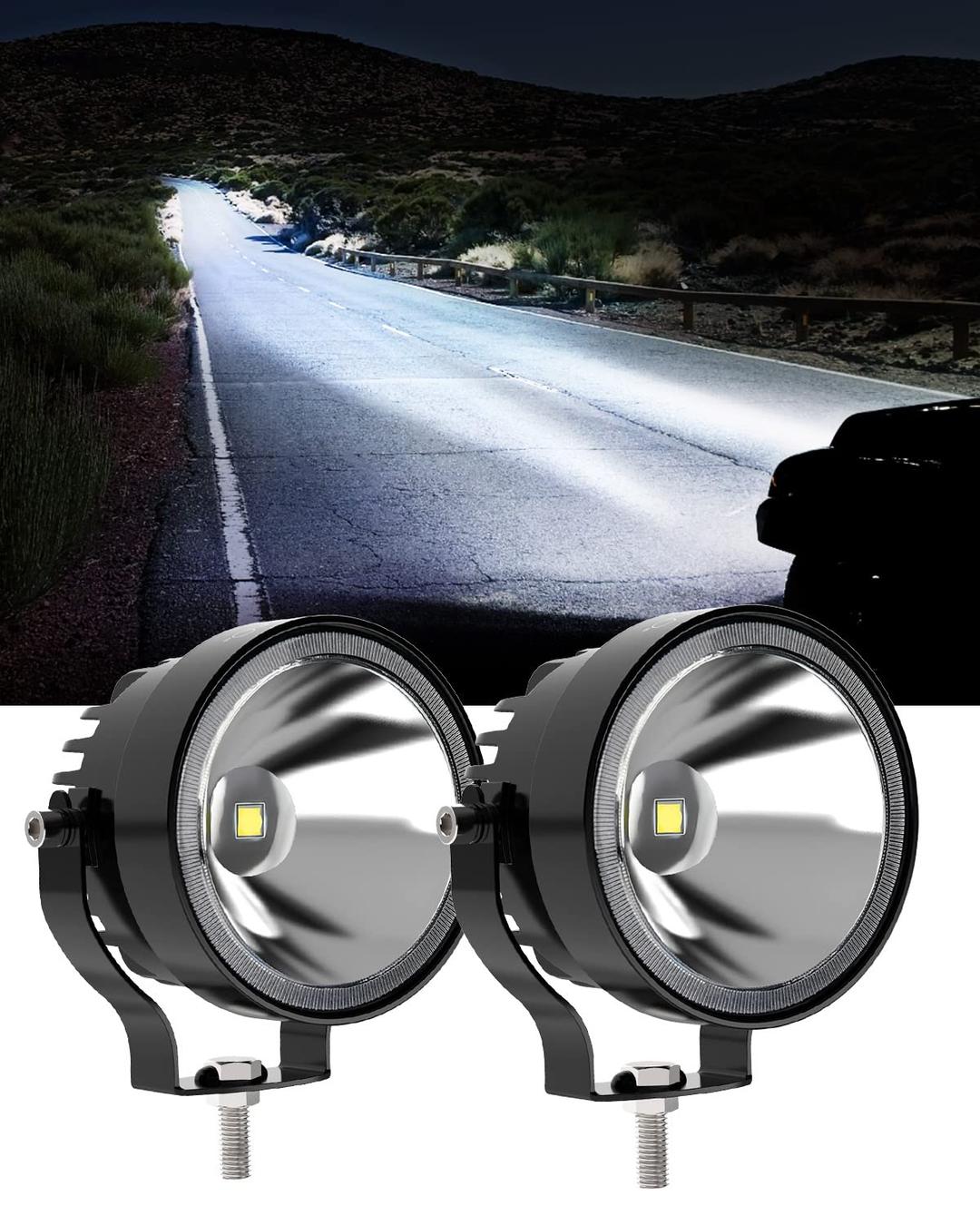 NAOEVO 2pcs 4inch Led Light Pods 60w Led Off Road Lights Super Bright Spot Auxiliary Lights Waterproof Driving Fog Light Led Work Lights Bar For Truck Car Atv Suv Motorcycle Cabin Boat