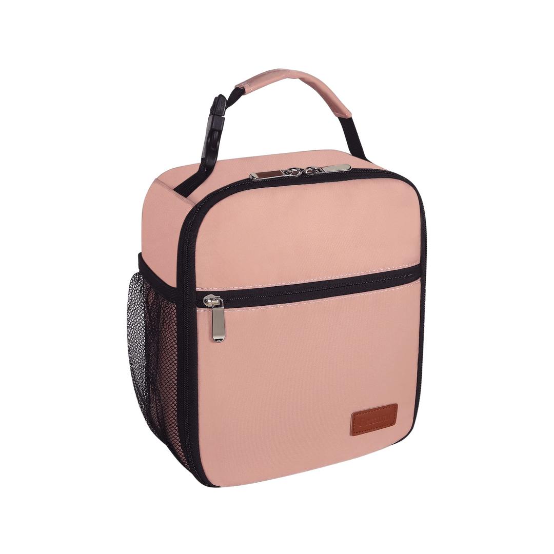 Femuar Lunch Box for Men Women Adults Small Lunch Bag for Office Work Picnic - Reusable Portable Lunchbox, Light Pink