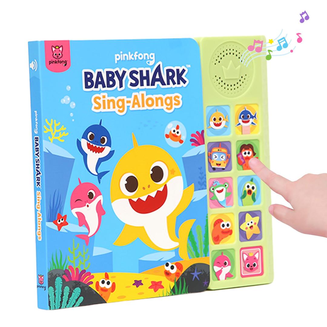 Pinkfong Baby Shark Sing-Alongs 10 Button Sound Book | Baby Shark Toys | Learning & Education Toys | Interactive Baby Books for Toddlers 1-3 | Gifts for Boys & Girls