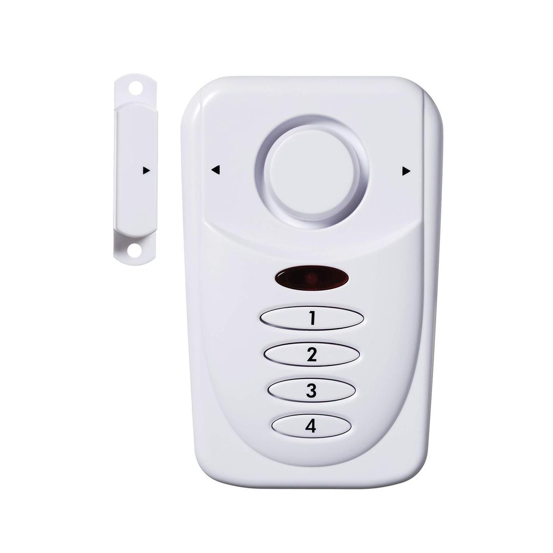 SABREWireless Elite Home and Commercial Door Security Alarm with LOUD 120 dB Siren and Exit Entry Delays, DIY EASY to Install, White