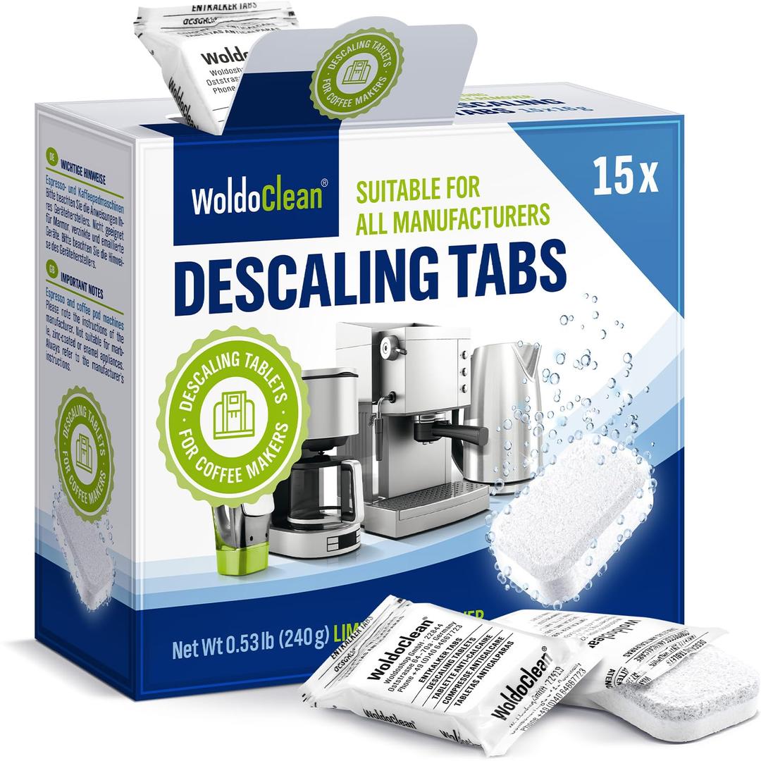 Descaler Tablets for Coffee Machine & Kettle for 15 uses - compatible with Keurig, Nespresso, Ninja, Delonghi, Miele and Coffee Maker Pot