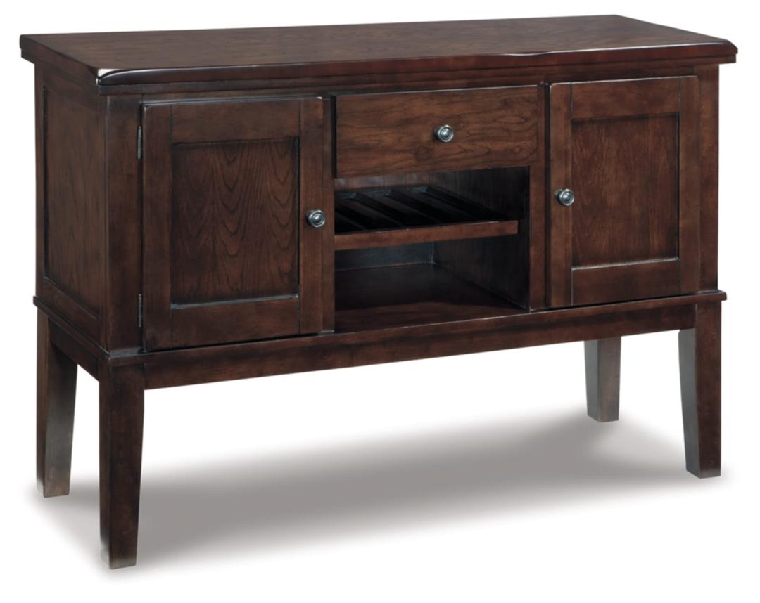 Signature Design by Ashley Haddigan New Traditional Dining Room Buffet with Wine Rack, Dark Brown