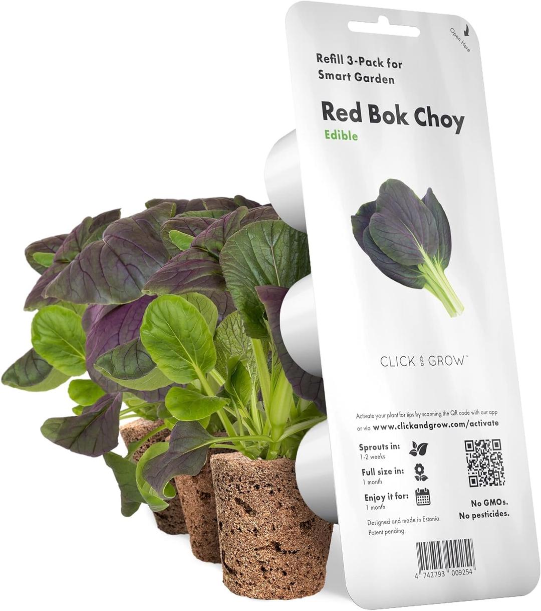 Click and Grow Smart Garden Red Bok Choy Plant Pods, 3-Pack