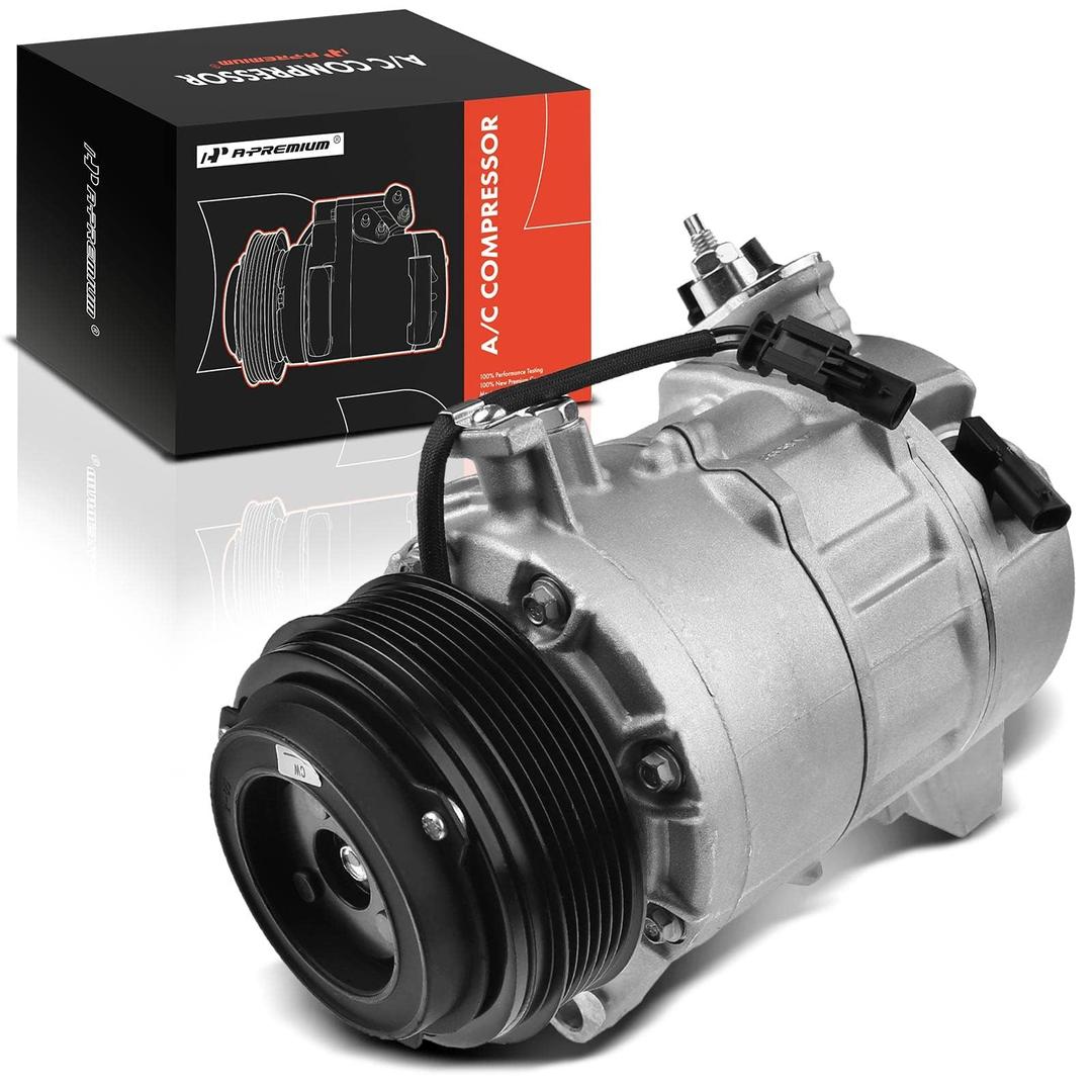 A-Premium Air Conditioner AC Compressor with Clutch Compatible with Chevrolet Traverse 3.6L 2013-2020, Buick Enclave 3.6L 2013-2020 & GMC Acadia 3.6L 2013-2017, Acadia Limited 3.6L 2017