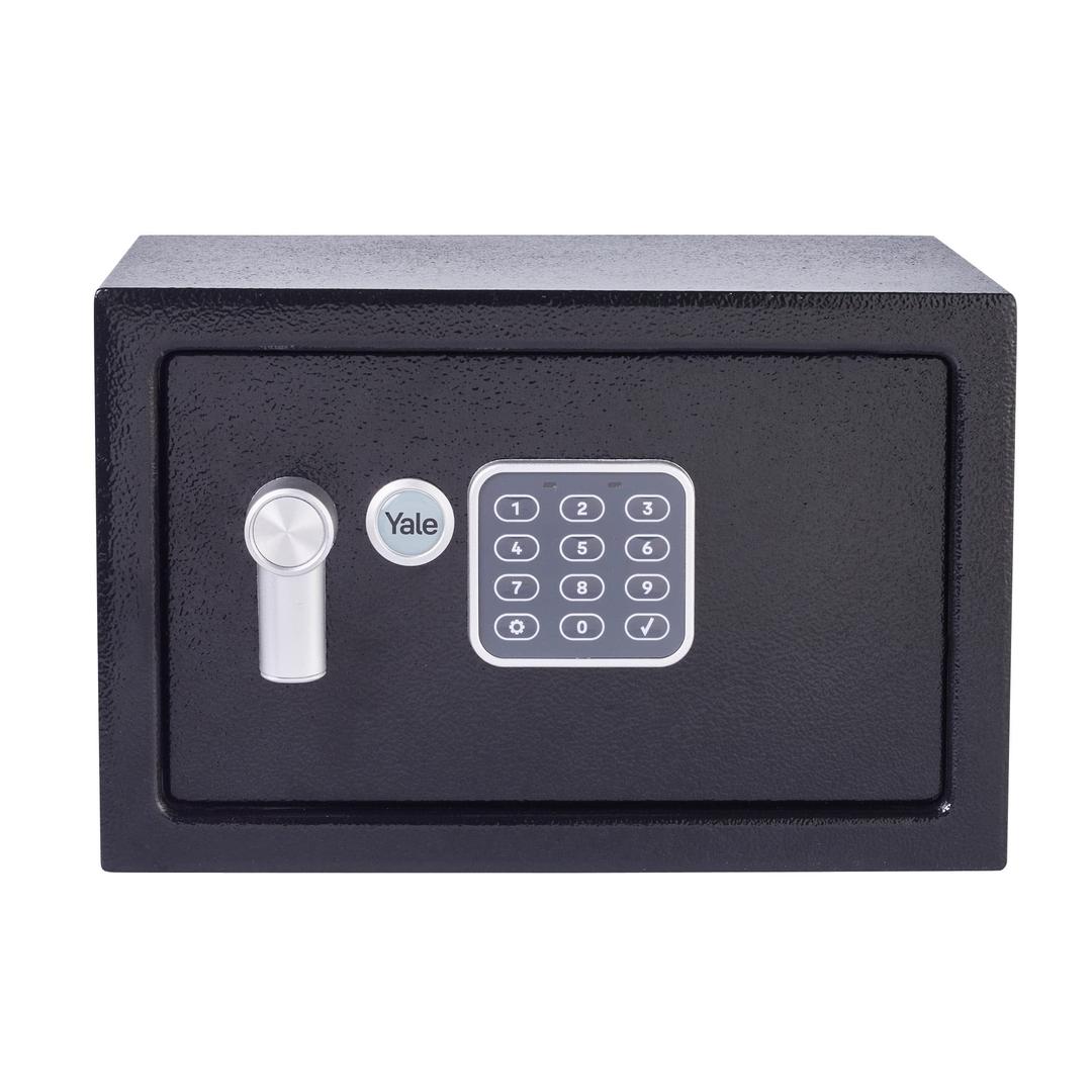 Yale, Small Value Safe Digital Keypad with LED Light Indicators 20 x 31 x 20 cm, Black Finish, 8.6 Liter Capacity, YSV/200/DB2