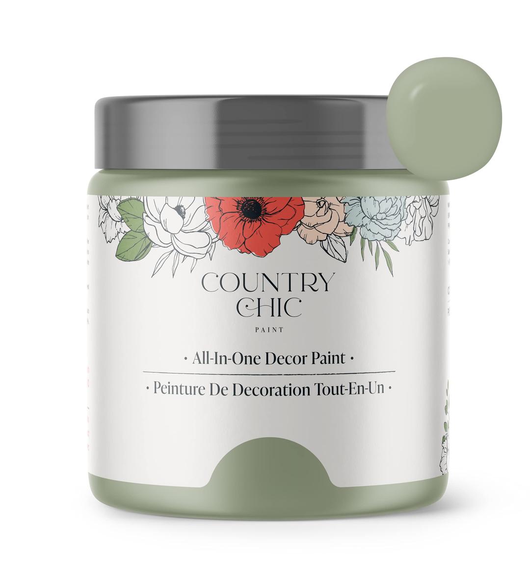 Country Chic Paint Chalk Style Paint - for Furniture, Home Decor, Crafts - Eco-Friendly - All-in-One - No Wax Needed (Sage Advice [sage Green], Pint (16 oz))