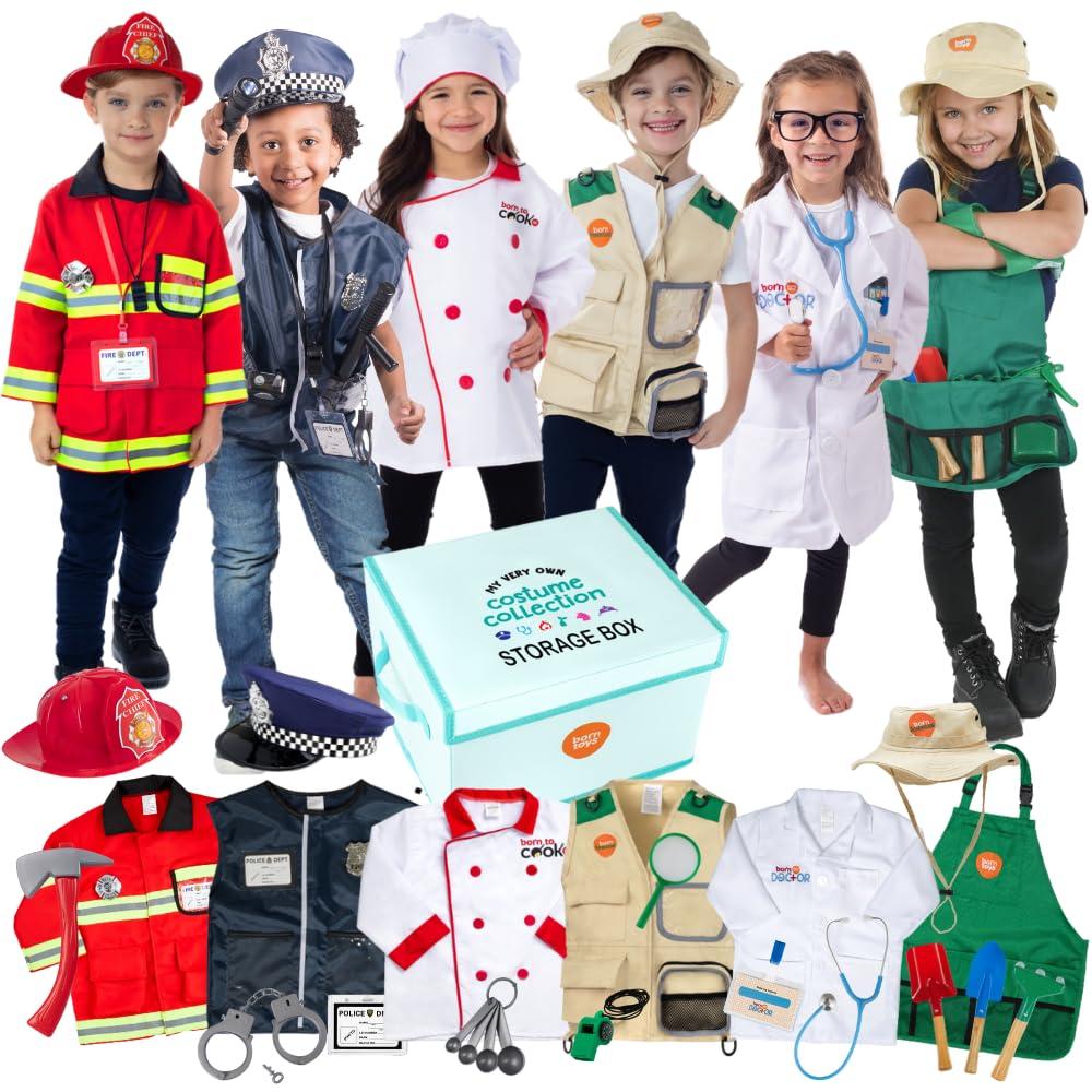 Born Toys Dress Up & Pretend Play Kids Costumes Set Ages 3-7, Washable Kids Dress Up Clothes for Play