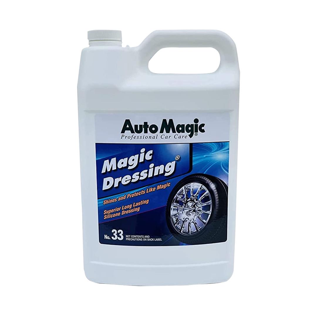 Auto Magic Dressing - Solvent-Based Silicone Dressing for Tires, Vinyl & Trim - 128 Fl Oz